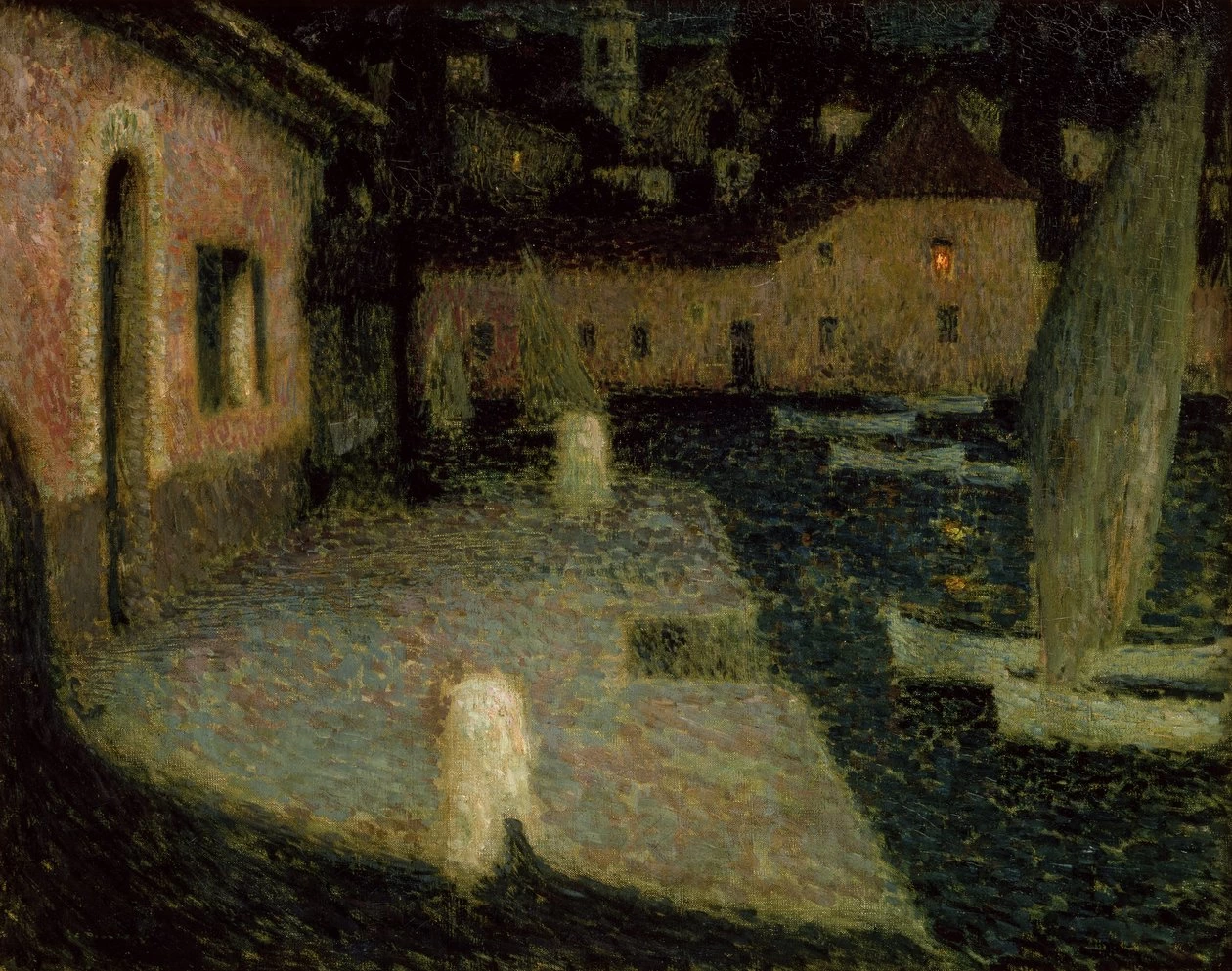 Henri Le Sidaner - Il piccolo porto, crepuscolo